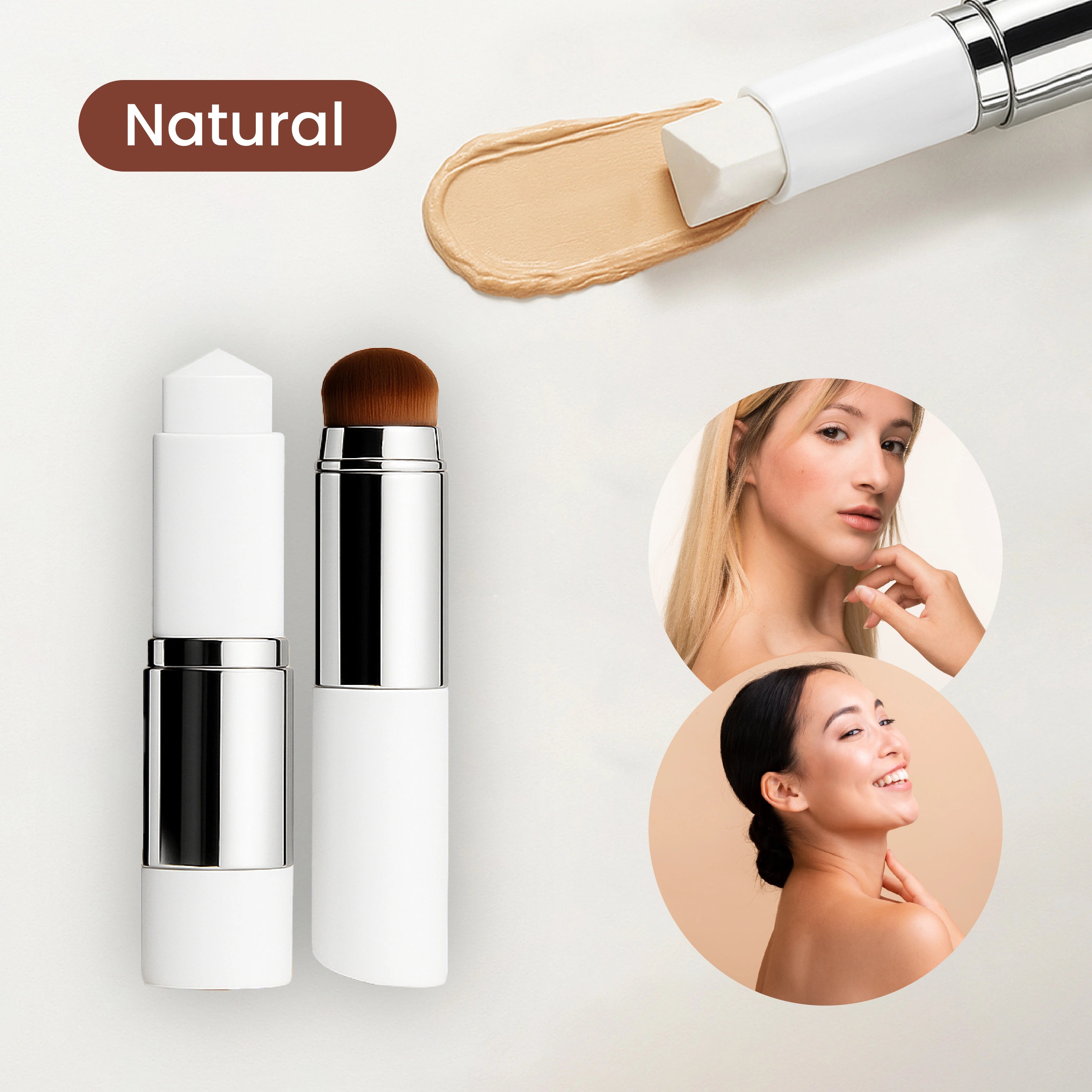 Bexola 2-in-1 Foundation Stick & Brush